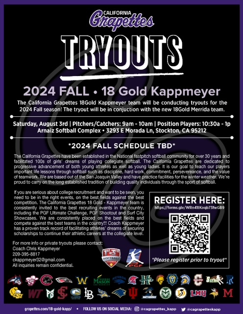 2024 CG Tryout Flyer