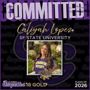 Congratulations to Caliyah Lopez on her commitment to SF State!